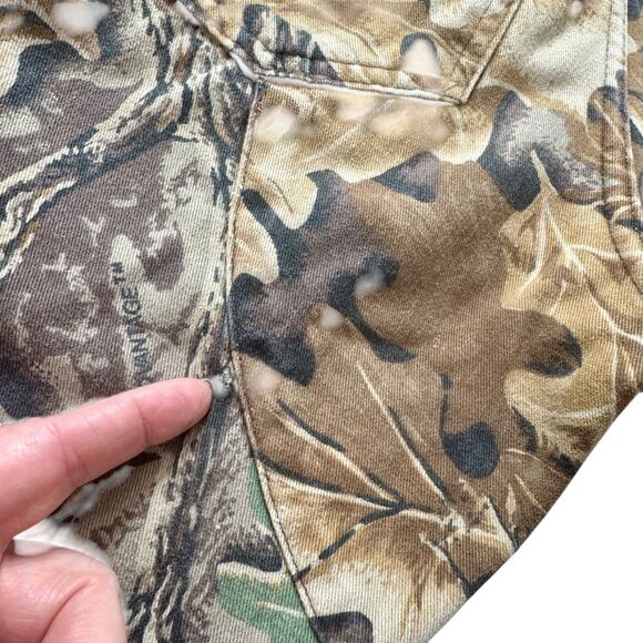 VTG Walls Advantage Camo Denim Cargo Jeans 29x30 Double Knee Hunting Streetwear - Picture 8 of 12